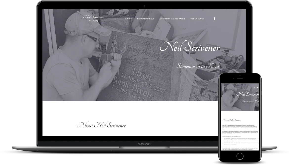 Kent Stonemason - web designer for stonemason businesses